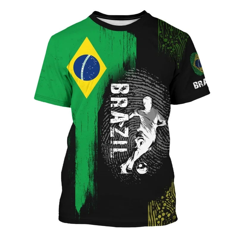 Brazil Soccer 3D Print T-Shirt for Men
