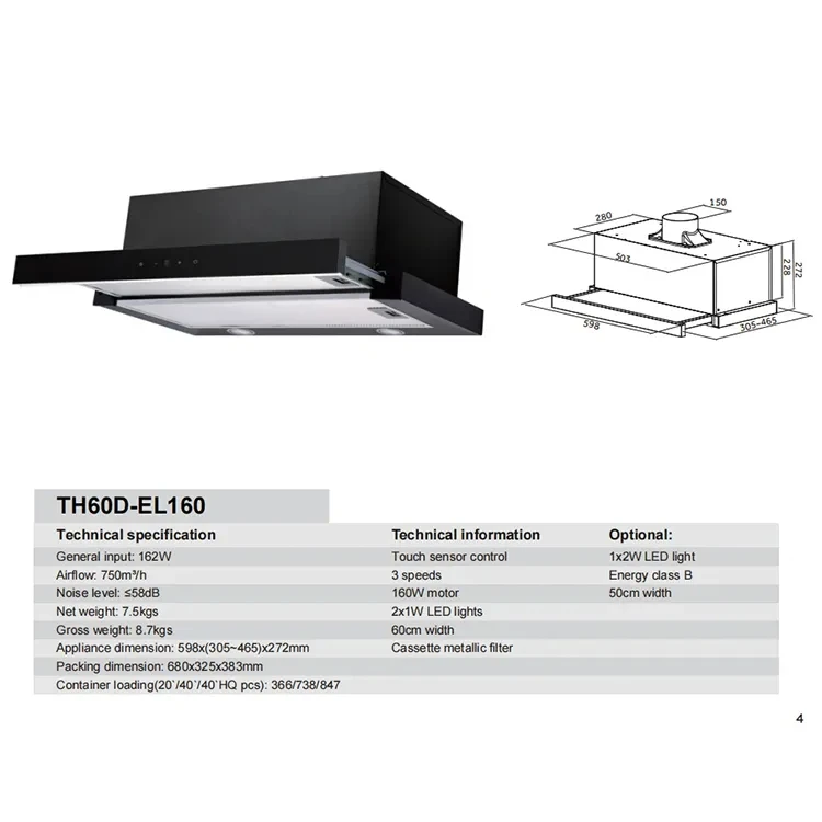 

Home Electric Stainless Steel Low Noise Range Hood Kitchen Range Hood with CE Certified