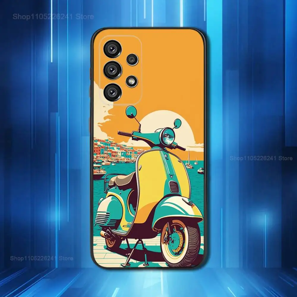 حافظة هاتف رائعة على شكل حرف V لهاتف سامسونج جالاكسي A73,31,32,72,41,53,52,71,22,5G,Note,J7,8,9 غطاء سيليكون أسود ناعم