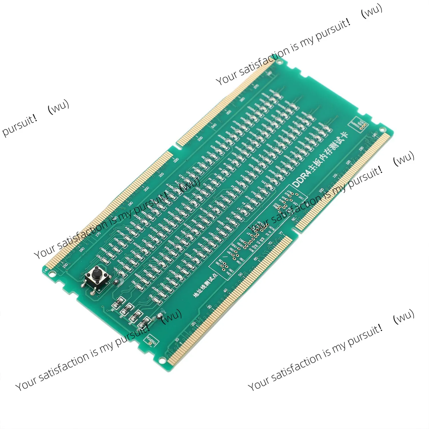 Desktop main board maintenance tester, DDR4 test card, RAM memory slot, LED