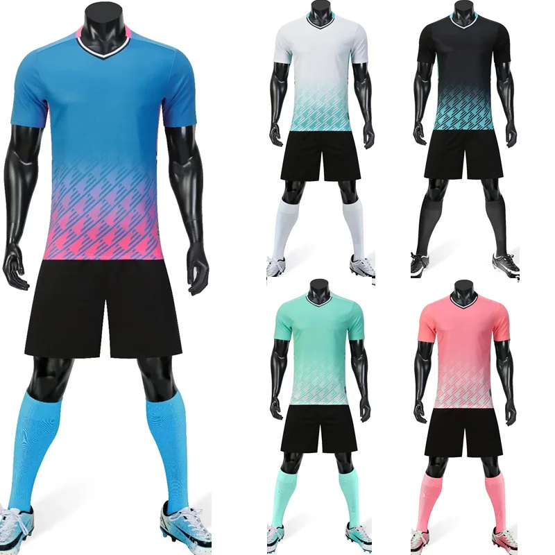 מכירה חמה חולצת כדורגל מודפסת בסאבלימציה ייחודית זולה חולצת כדורגל מותאמת אישית לאימונים