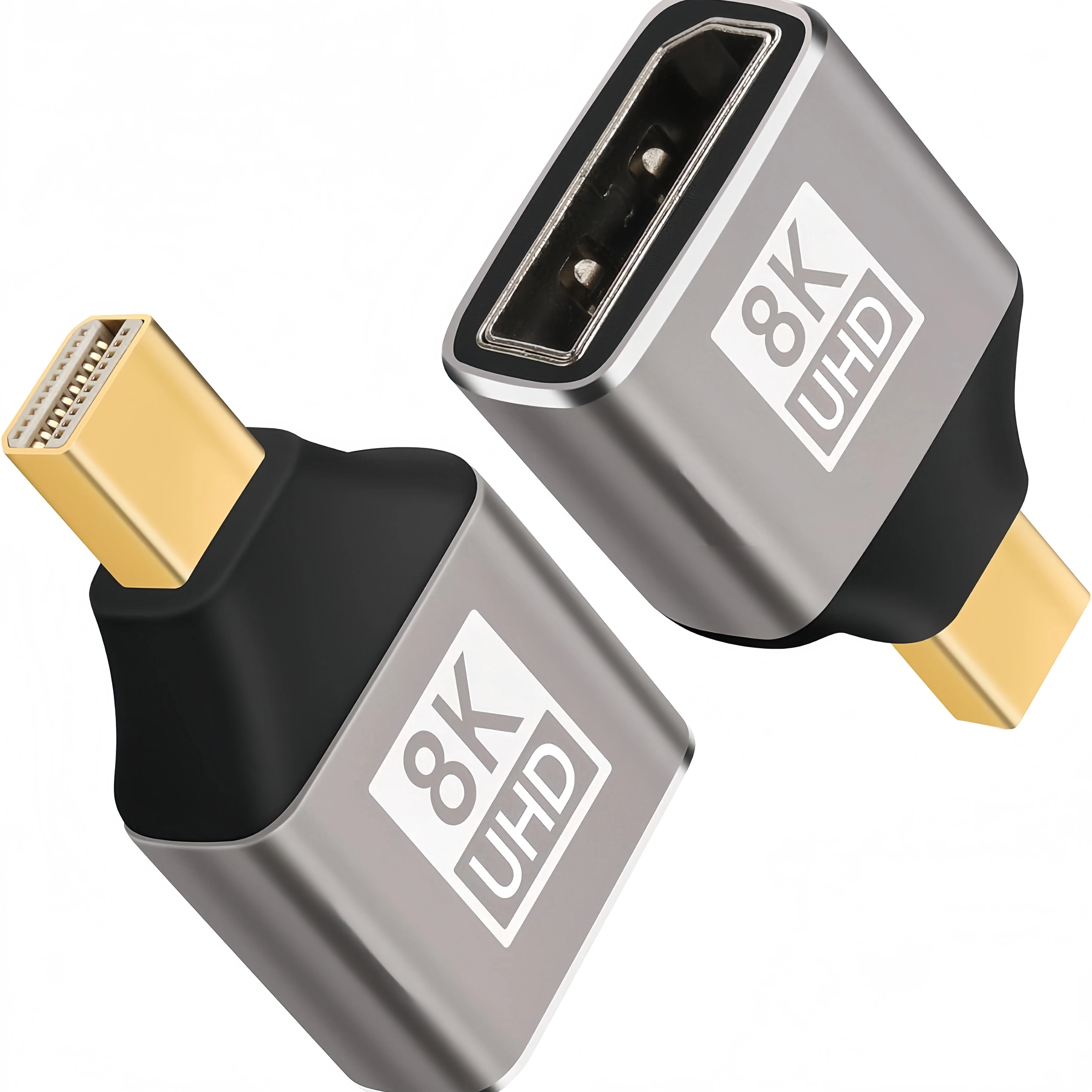 10 قطعة Mini DP 2.1 أنثى إلى Mini DP ذكر محول ثنائي الاتجاه يدعم 8K/60 هرتز لأجهزة الكمبيوتر المحمول شاشة ألعاب التلفزيون مع مخرج تيار متردد