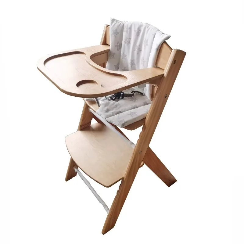 

Children's high wooden chair dining room kitchen school bedroom baby feeding seat dining room, convenient, practical and durable