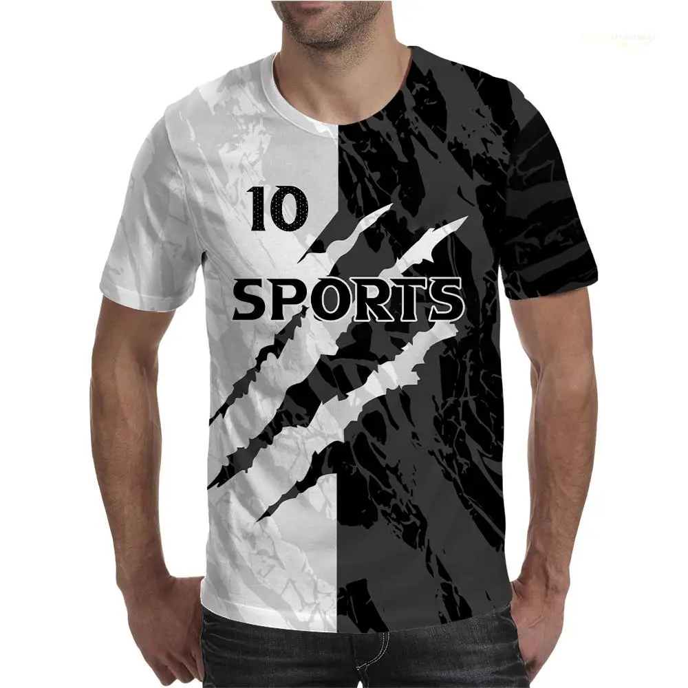 

New Simple Paw Print Sports T-shirt Competition Training Suit Short Sleeve Outdoor Sports Fitness Breathable Round Neck T Shirt