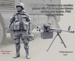 1/35 Resin Figure model kits Russian Army machine gunner with PKM Unassembled and unpainted 1234