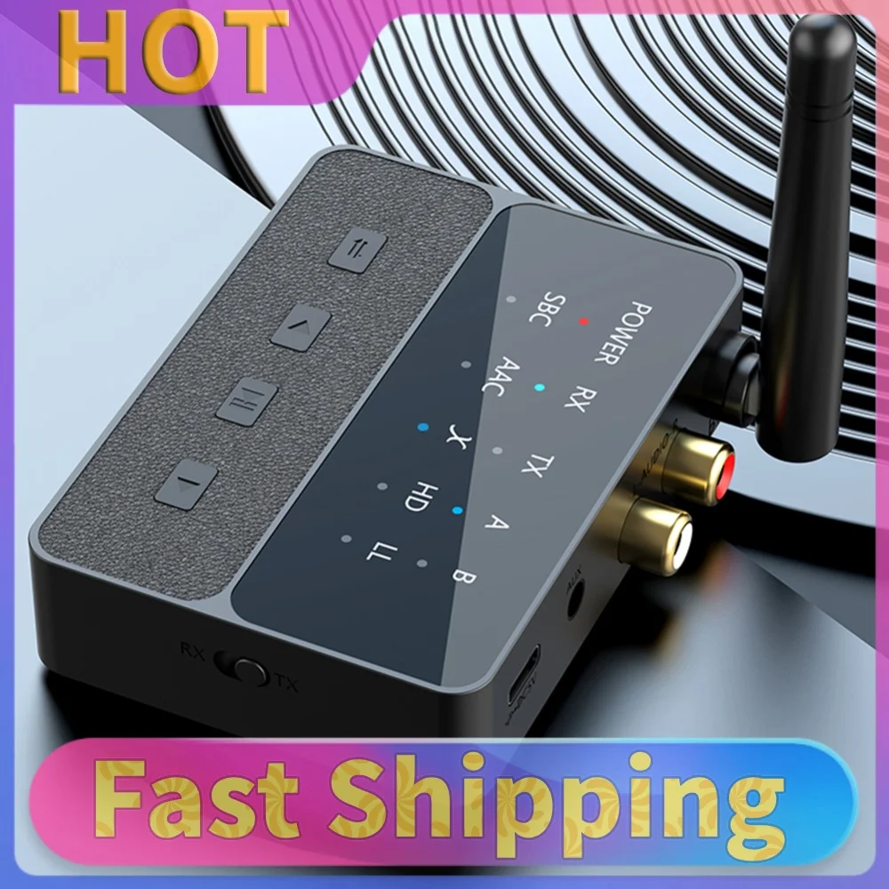 

Bluetooth-Compatible 5.3 Wireless Stereo Receiver Transmitter 3.5mm AUX/RCA 2 In 1 HIFI Stereo Adapter Wireless Audio Dongle