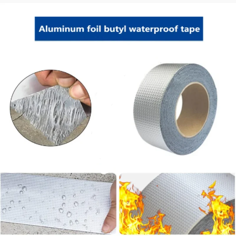 New Aluminum Foil Thickening Butyl Rubber Tape Garden Hose Water Bonding Tube Pipe Pool Rescue Adhesive Insulating Duct Fix Tape