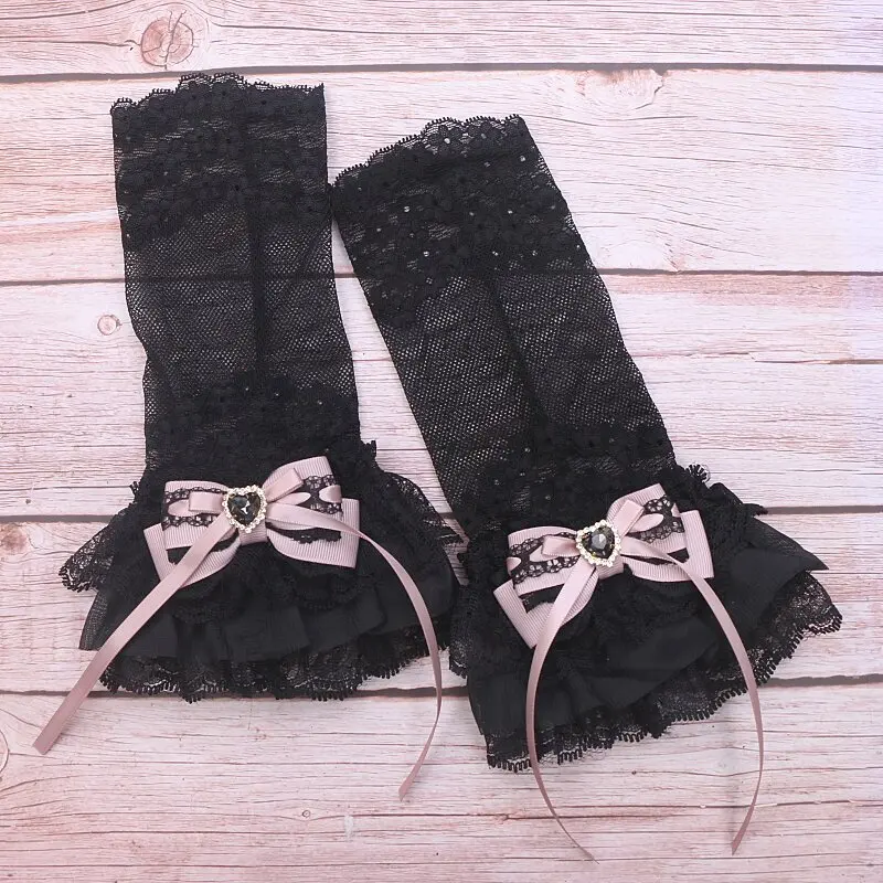 manchettes-blanches-douces-et-mignonnes-fausses-manches-faits-a-la-main-avec-nœuds-en-dentelle-lolita-style-gants