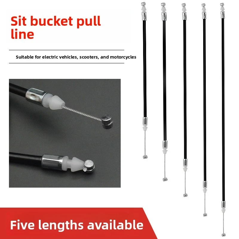 Motorcycle Scooter Seat Bucket Cable Seat Lock Release Cable 25cm 35cm 45cm 53cm 60cm Universal Replacement Parts.