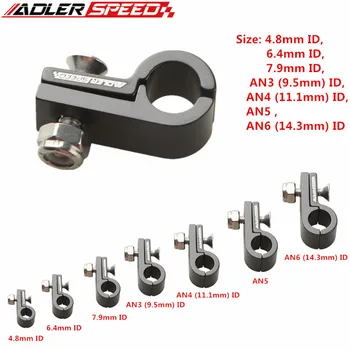 검정색 알루미늄 연료 오일 가스 라인 호스 클램프 ID 4.8mm 6.4mm 7.9mm 9.5mm 11.1mm 14.3mm
