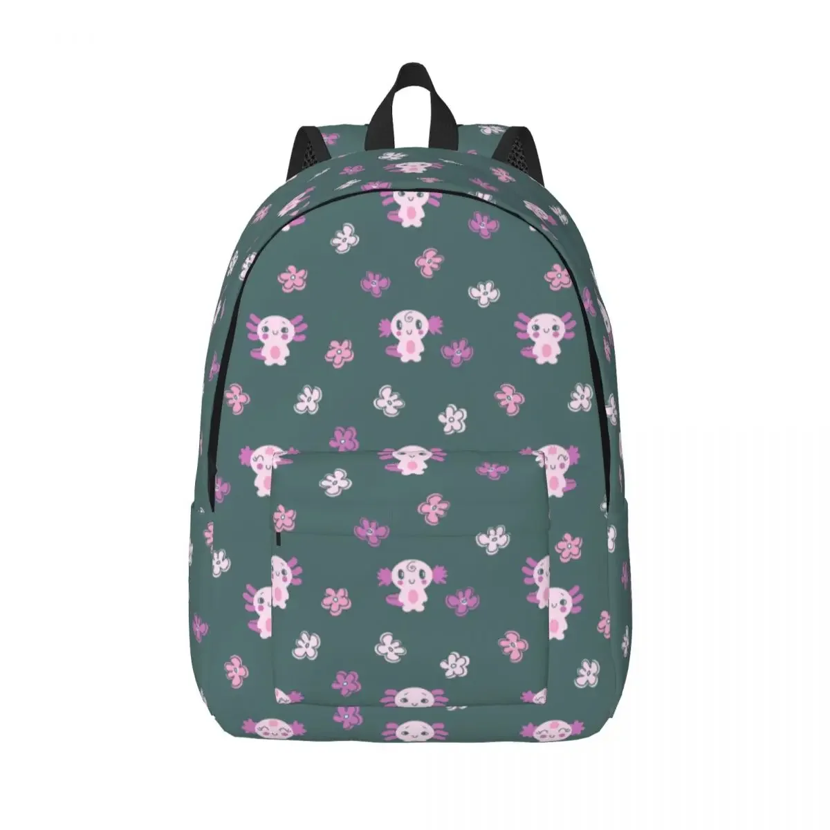 Axolotl mochila de animales marinos, bolsas de libros para estudiantes de secundaria primaria, bolsas de lona para adolescentes, regalo de día