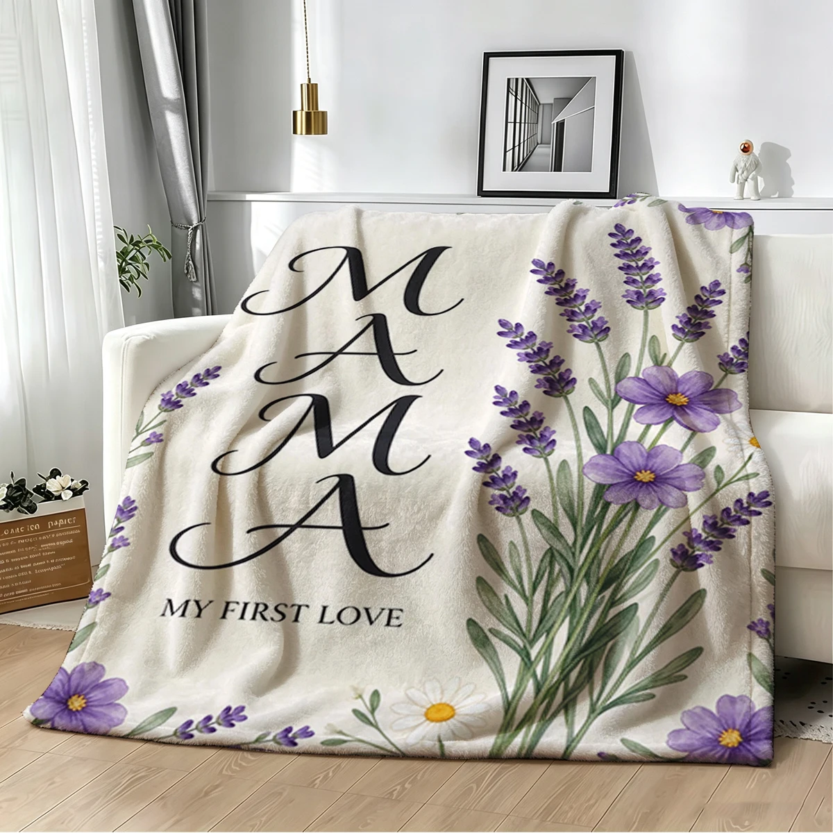 Mama Lav Corner Yellow Flannel Blanket Cartoon Printed Throw Blanket for Kids Adults Soft Plush Bed Sofa Cover Gift