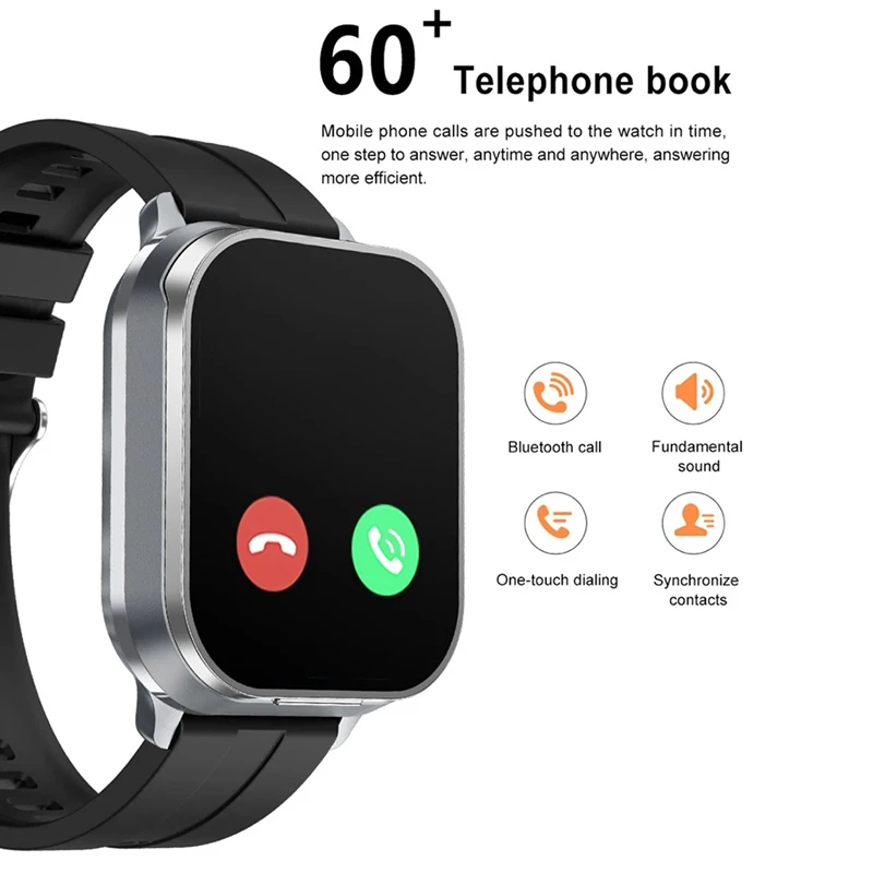 2 in 1 BT Headset BT Call Smart Watch NFC Smartwatch Sport Fitness Waterproof Heart Rate Music PlayingWeather Headphone-A12I
