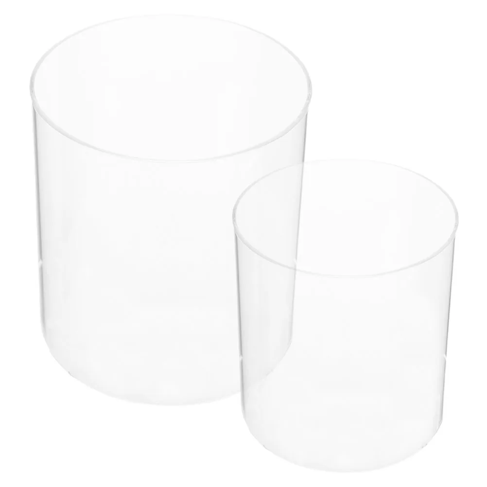 

2Pcs Clear Glass Chimney for Lamp Replacement Transparent Small Oil Lamp Shade Outdoor Camping Hiking