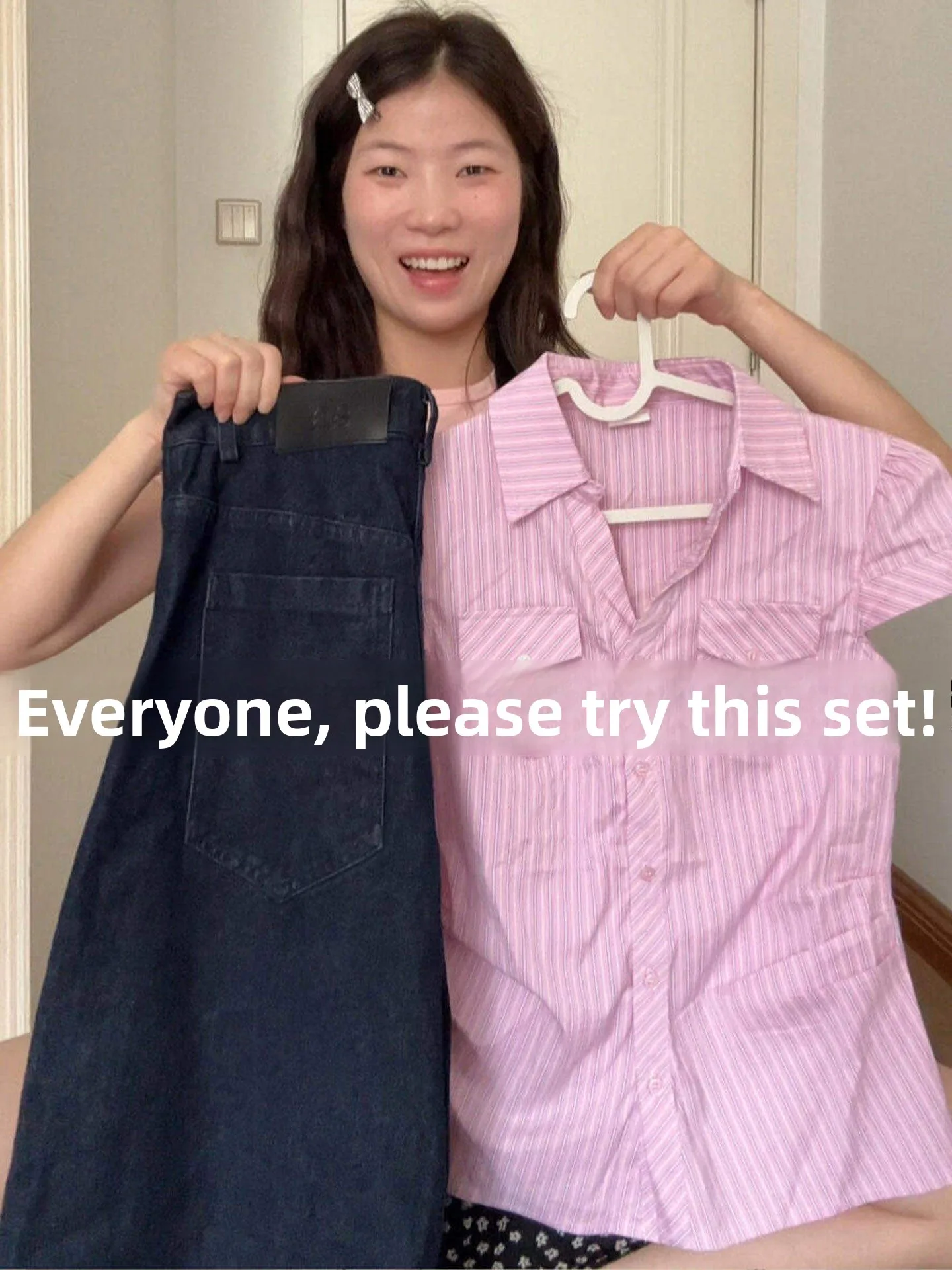 

Slim Fit Striped Shirt Women's Short Sleeve Korean Style Breathable Comfortable Summer Shirt Waist Cinched Shoulder Width Normal