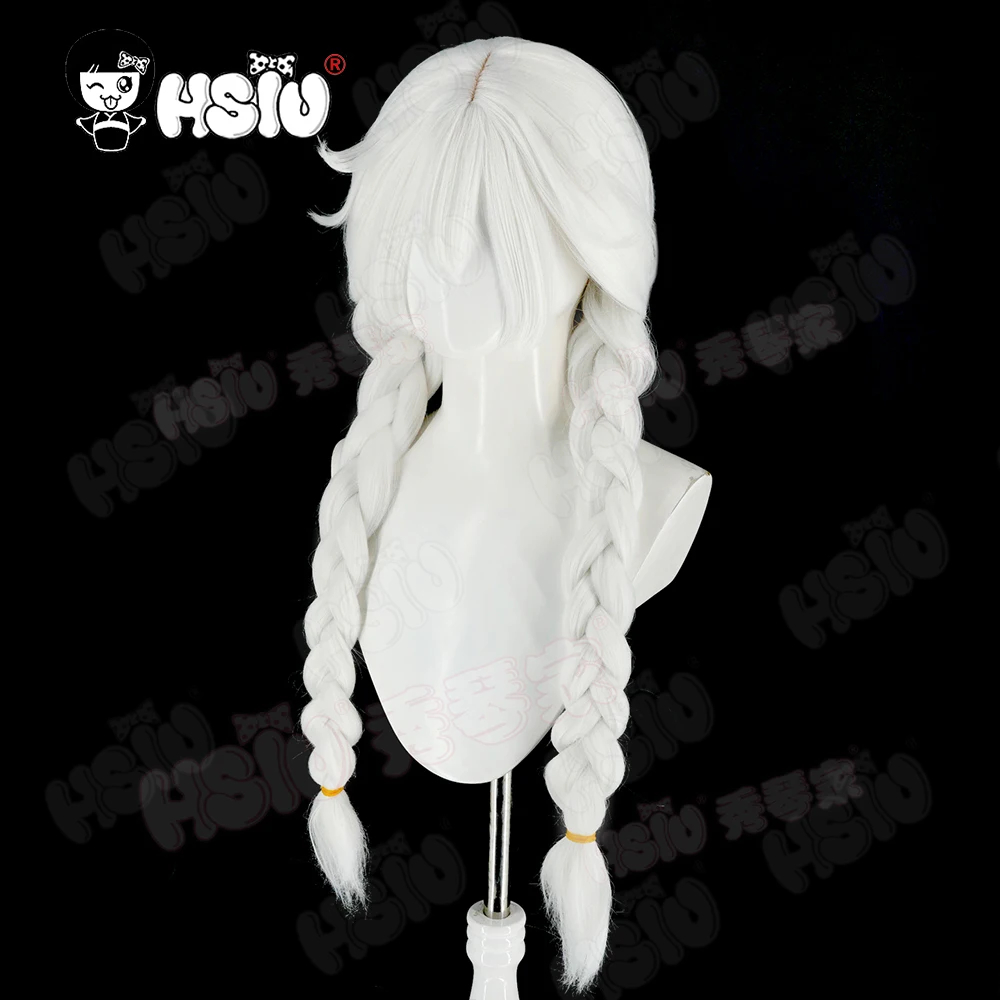 Парик для косплея Kiana HSIU 80 см, белые длинные волосы, синтетический парик + шапочка для парика, игра Honkai Impact Kiana Kaslana, парик для косплея