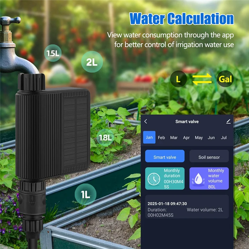 News Solar Powered Water Timer Smart Water Valve Tuya Smart Water Timer Soil Temperature Humidity Sensor Detector