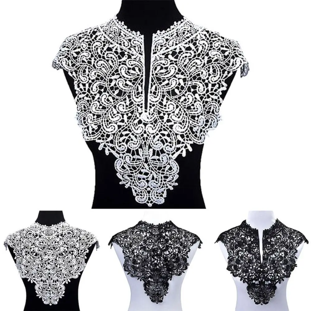 Fake Collar Detachable Lace Neckline Collarband Hollow Hollow Neckline Embroideried Fabric Women Neckline Sewing