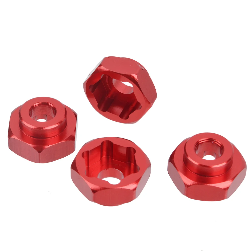 Aluminum Alloy 12mm to 17mm Hex Adapter Wheel Hex Hubs Extension Conversion Nuts for 1/10 1/8 RC Car buggy monster Bigfoot Truck