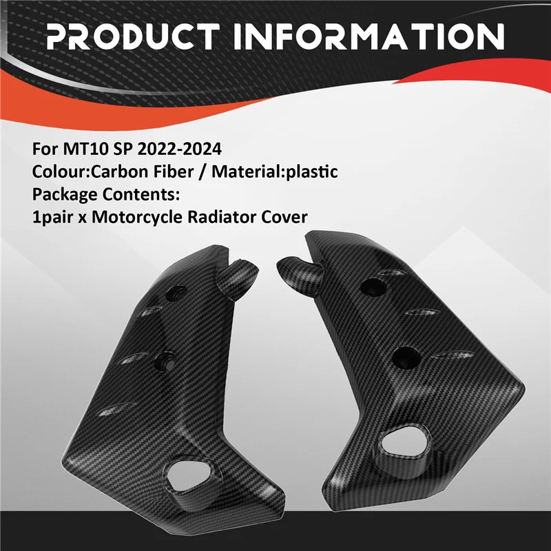 

A66P-Motorcycle Accessories Water Tank Radiator Cover Fairing Parts Kits For Yamaha MT-10 FZ-10 MT10 2022-2024