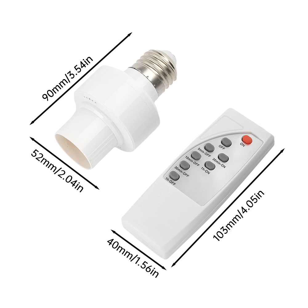 ワイヤレスリモコン E27 ランプホルダー AC85-265V 赤外線スマートコンバーチブル LED ランプホルダー、時限リモコン付き