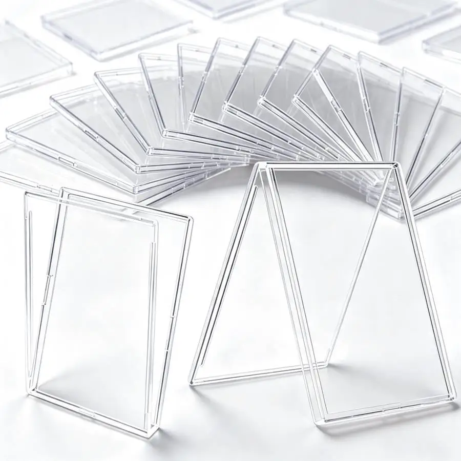 6/12pcs Rigid Clear Plastic Card Storage Case, Protective Holder, Transparent Hard Shell for Game Cards, Small Photo Storage XJM
