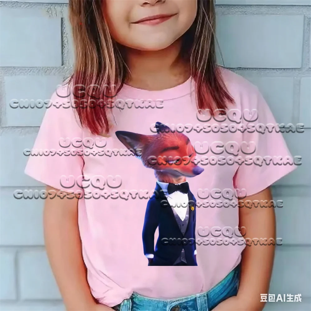 حار أنيمي ديزني Zootopia 2 القطن تي شيرت البلوفرات نيك وايلد جوديث زي س الرقبة المحملة ثعبان الكرتون تأثيري حلي الرجال بلايز