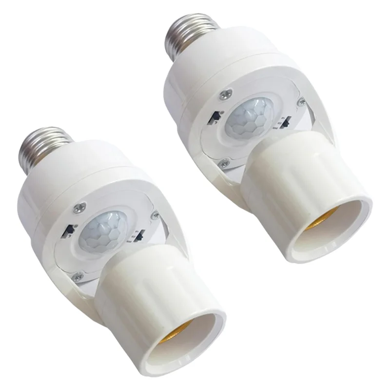 

ABDJ-Smart E27 PIR Motion Sensor Light Bulb Socket Adapter Auto On/Off With Radar Induction And Adjustable Infrared