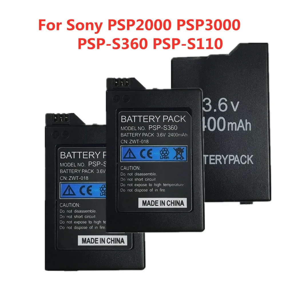 PSP2000 PSP3000 3.6V 2400mAh Replacement Battery For SONY PSP 2000 PSP 3000 Battery PSP-S110 PSP-S360 Game Machine Batteries