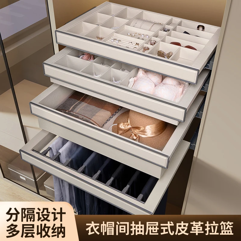 

Тип ящика шкафа, корзина, многофункциональная вешалка для брюк, телескопическая направляющая, кожаная решетка для гардероба