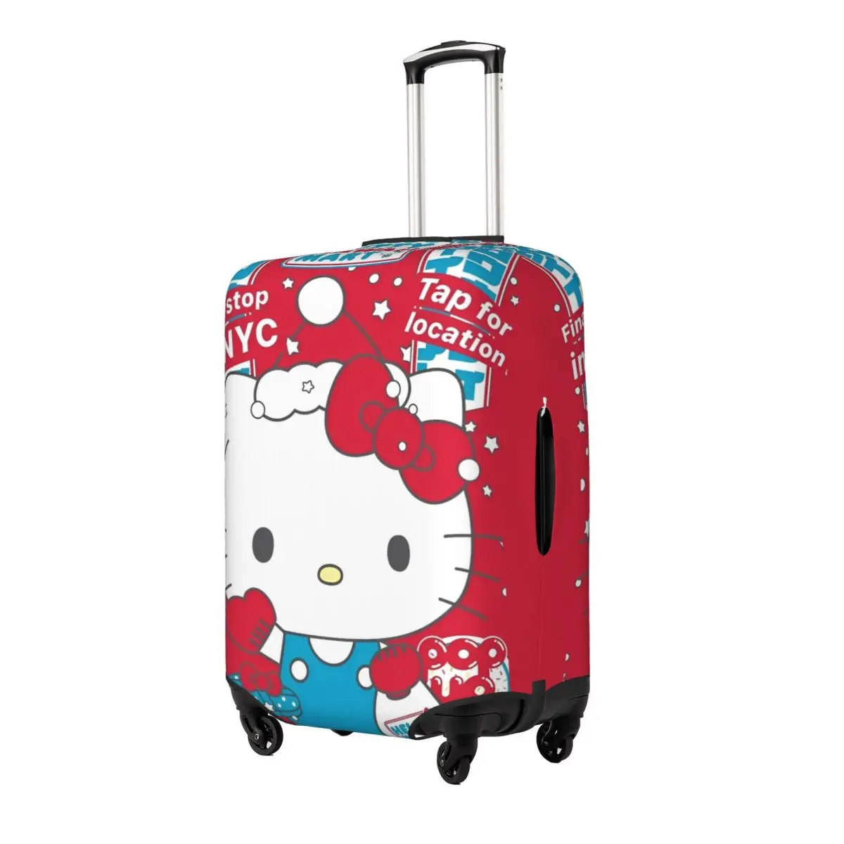 Hello Kitty gráfico Kawaii Anime Sanrio funda para maleta protección de viaje elástica suministros de equipaje vacaciones