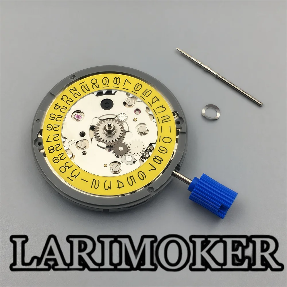 LARIMOKER GMT NH34 automatic mechanical movement 3 o'clock date function date plate high precision 24 gems movement