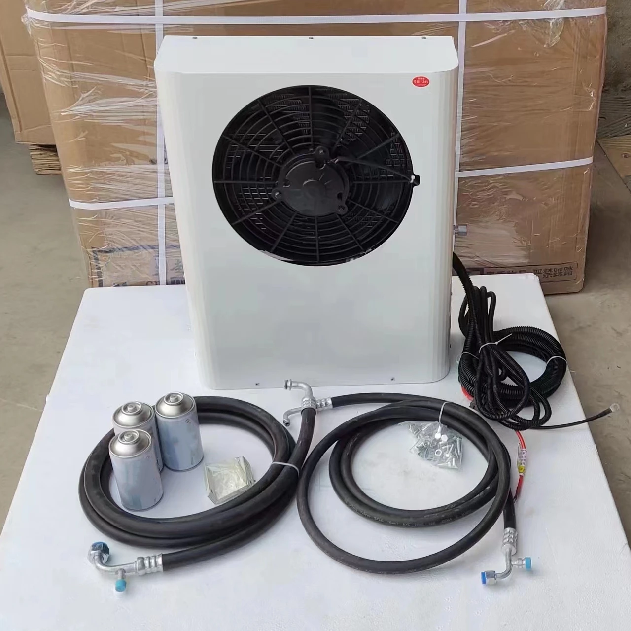 المقاوم للصدأ المقصورة النائمة بطارية وقوف السيارات برودة الكابينة شاحنة كهربائية 24 فولت 12 فولت مكيف الهواء لشاحنة سيارة مركبة #1