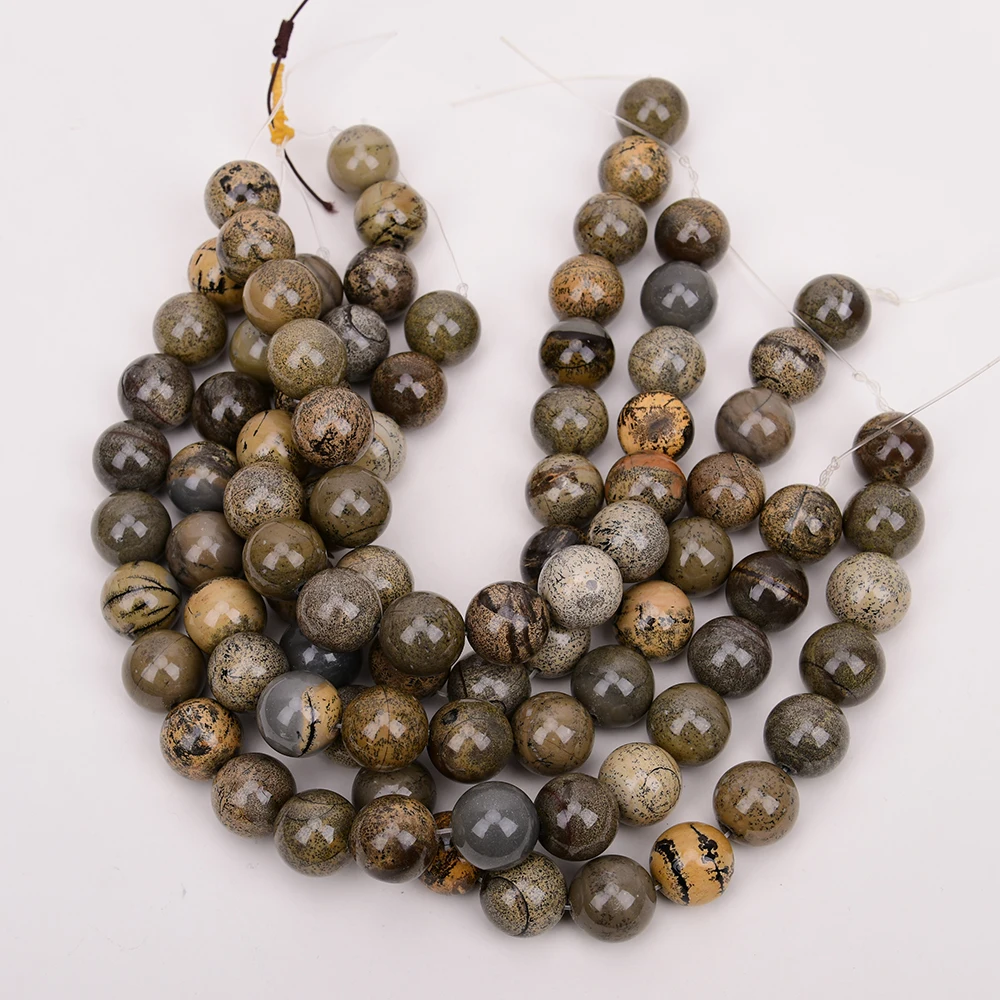 Imagem -02 - Apdgg-grama Flor Jasper Beads Suave Rodada Gems Pedra Natural Cor Misturada Vertentes Enormes Fazer Jóias Faça Você Mesmo 155 em 22 Milímetros