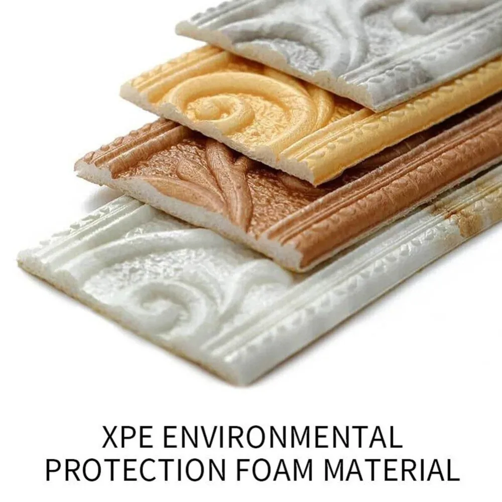 3D Sticker Wall Trim Line Waterproof Baseboard Wallpapers Skirting Border Home Decoration Self Adhesive Wall Sticker