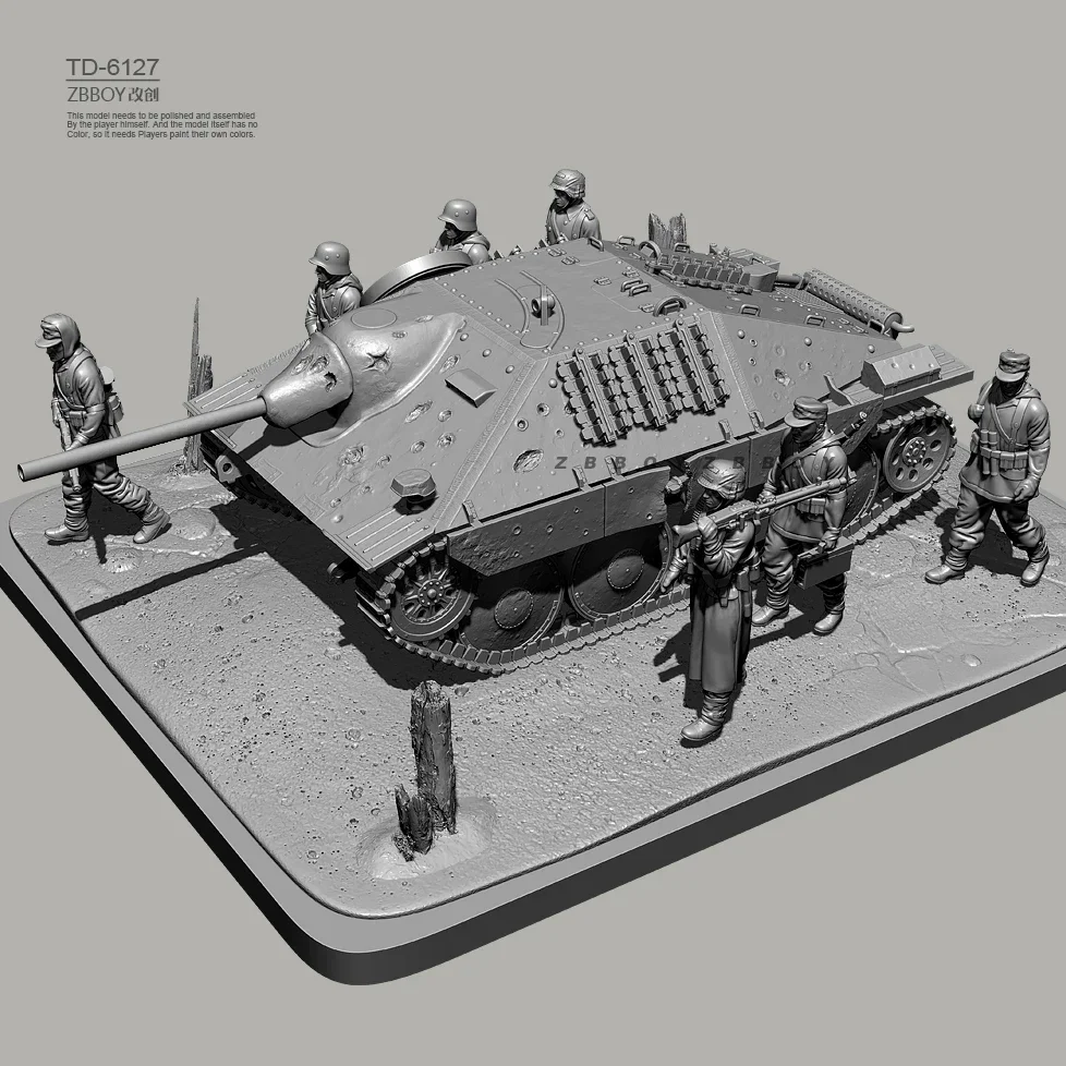 1/72 1/48 1/35 Resin Soldier model kits figure colorless and self-assembled （3D Printing ） TD-6127/3D full set