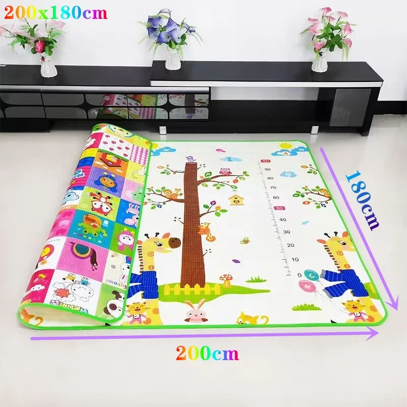 

200x180cm Thick 0.5cm Baby Activities Baby Crawling Play Mats Baby Activity Gym Room Mat Game Mat for Children's Safety Mat Rug