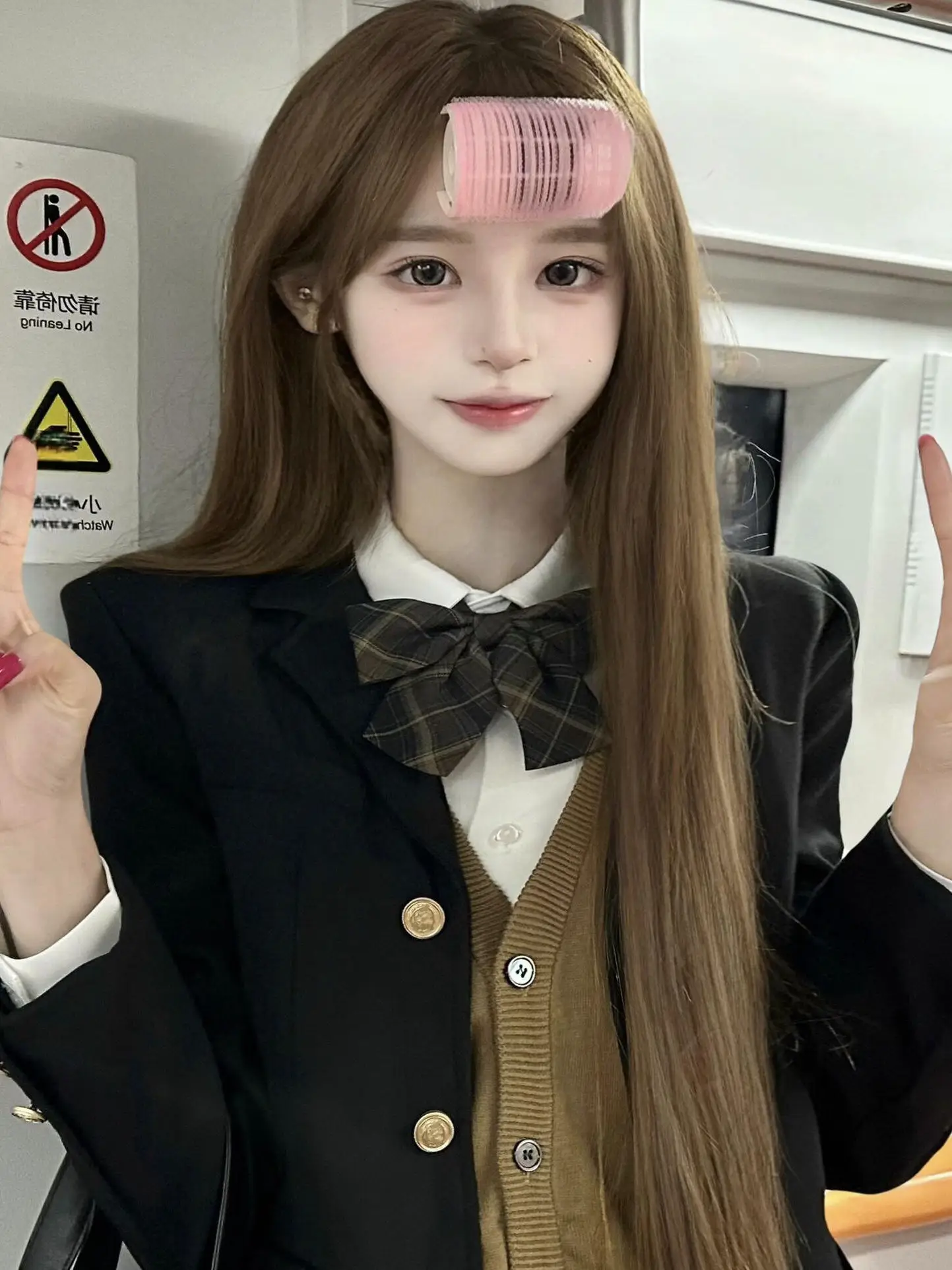 

Оригинальный женский костюм JK: пиджак и брюки в стиле колледж, многослойный комплект цвета аквамарин, осенне-зимний, на пуговицах, с длинными рукавами