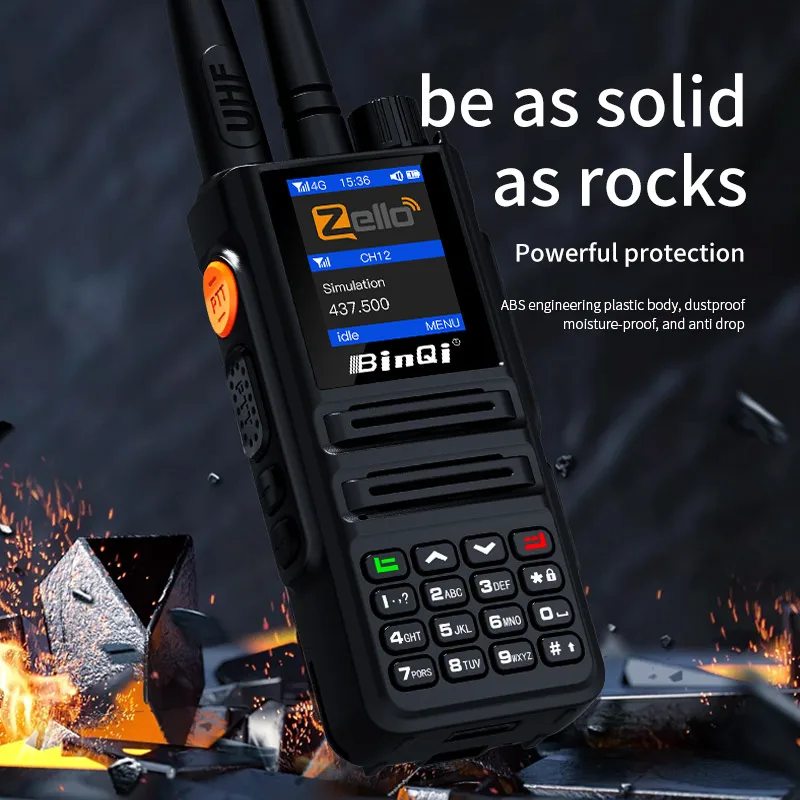 Zello 4G POC netwerkradio lange afstand analoge uhf twee-modus radio's walkie talkie compatibel met zello real-ptt poc global app