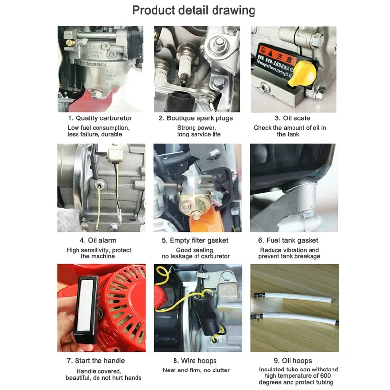 

Small Engine 168 /170 F Single Cylinder Four Stroke Key Shaft 20/ 25 MM for Micro Tillage Water Pump Rototiller Cleaner