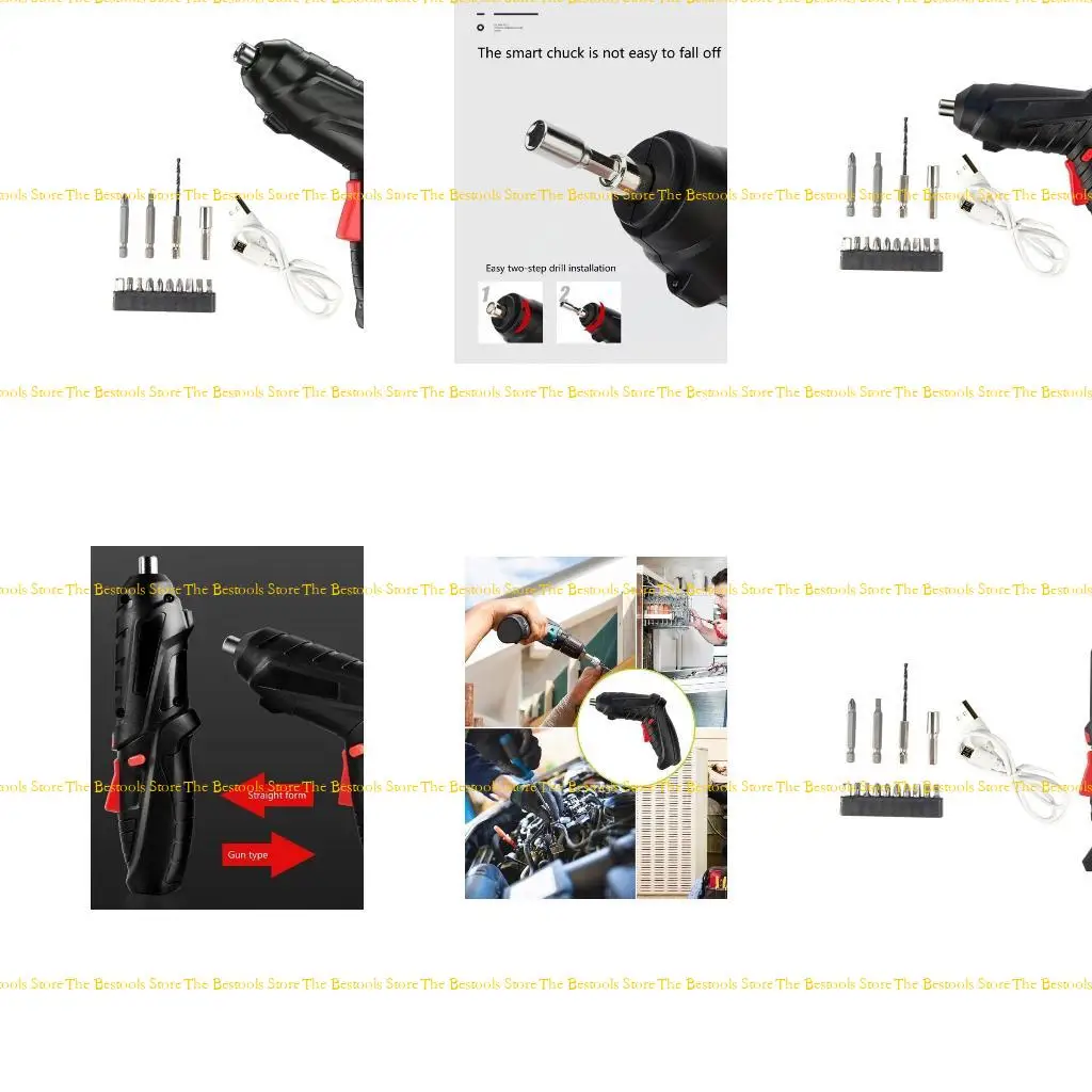 

12PF Electric Screwdriver Set 15 in 1 Cordless Screwdriver LED Shadowless Lighting Rechargeable for Household Repair