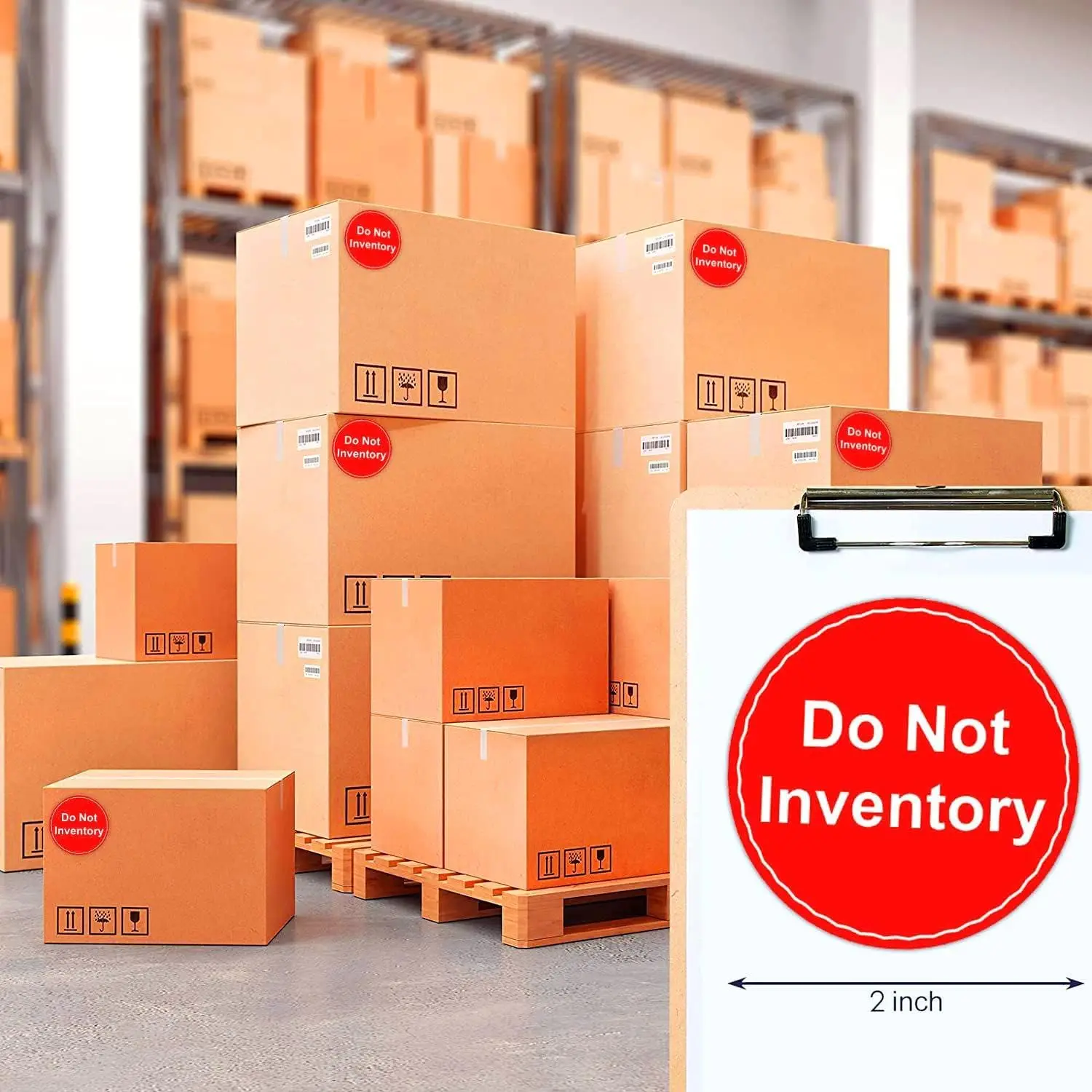 在庫不要ラベル 2インチ 在庫不要ステッカー 1ロールあたり500枚（2個パック）