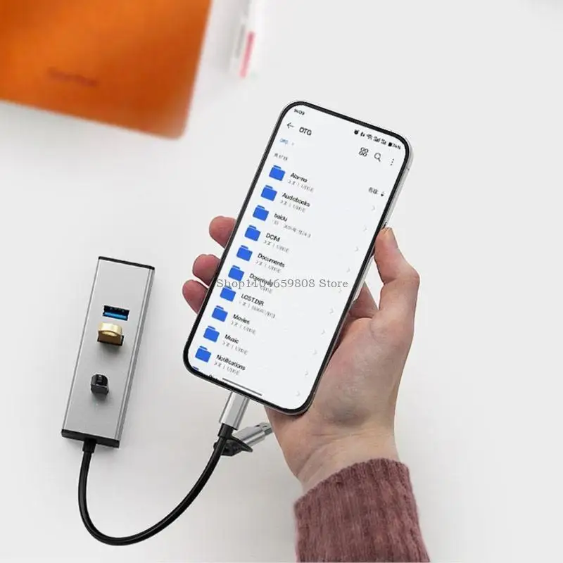 USB3.0 Hub Adapter 4 Port Super Speed 10Gbps Data Transfer Long Cable For Laptops Desktops Smartphones Tablets