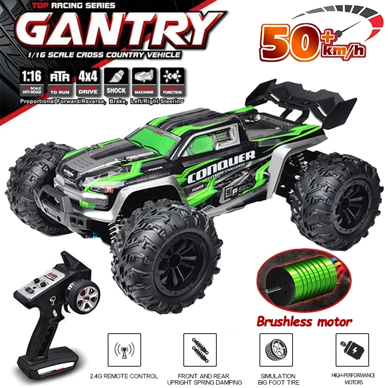 

1:16 4WD RC Car 70KM/H или 50KM/H со светодиодным пультом дистанционного управления Автомобили Высокоскоростной дрифт Monster 4x4 Грузовик для детей Игрушки VS Wltoys 144001