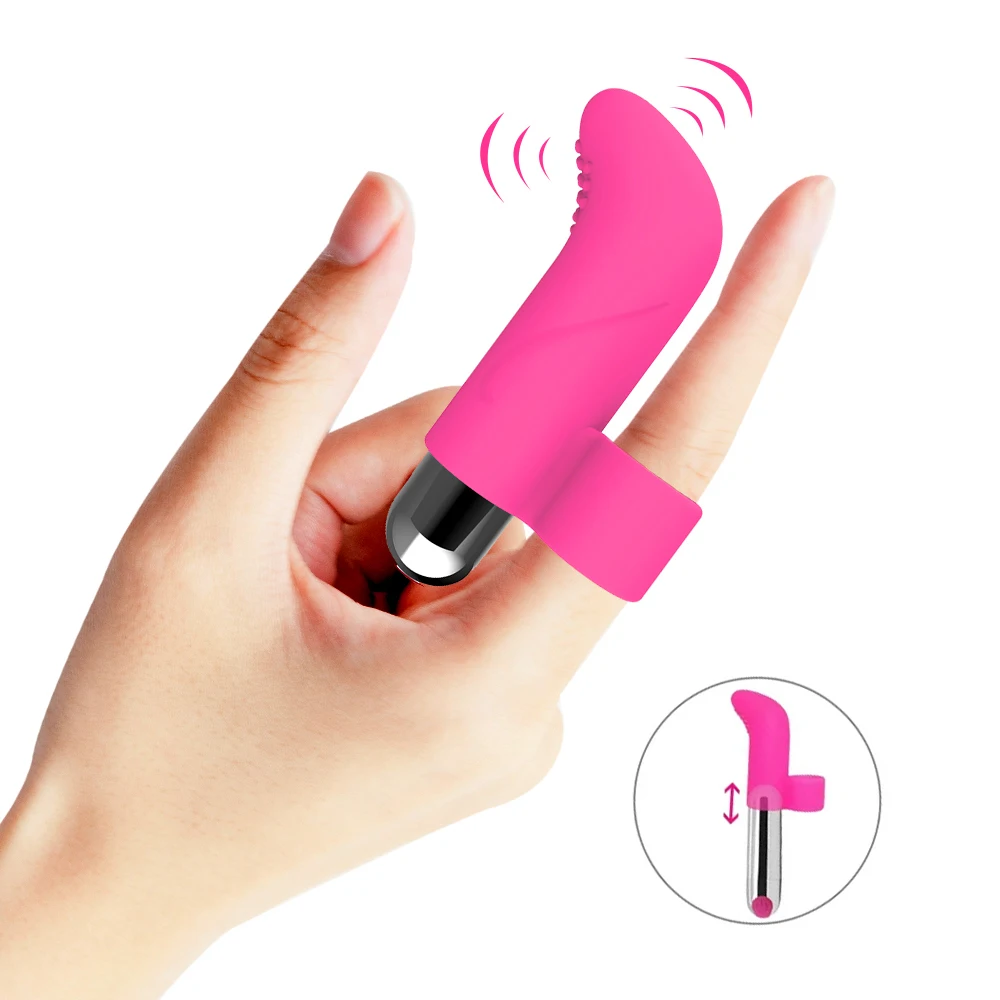 2 In 1 Finger Sleeve Bullet Vibrators For Women Clitoris Stimulator Vaginal Licks Anal Plug Female Masturbator Sex Toys Couples