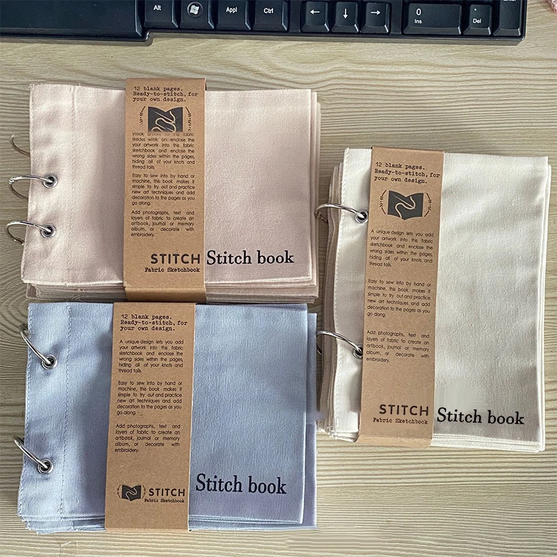 DIY Blank Fabric Sketchbook Art Journaling For Drawing Writing Portable Blank Spiral Bound Note Book