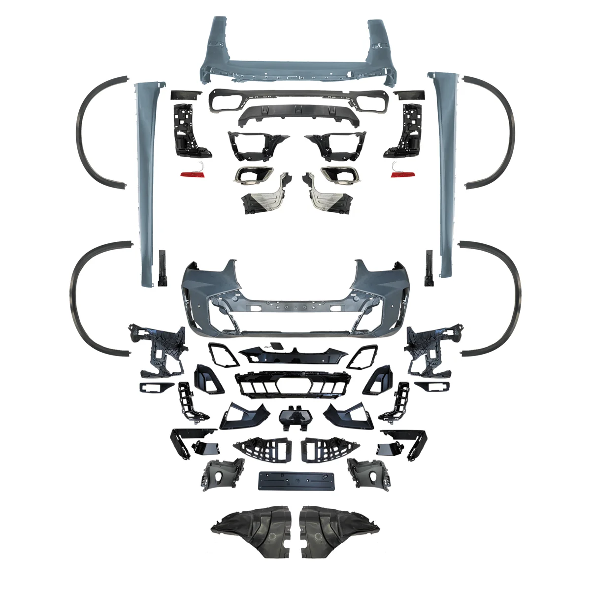 

Заводская поставка, высококачественный Комплект кузова для 2023 BMW X5 G05 LCI M-Tech Sport Bodykit, передний задний бампер, боковая решетка