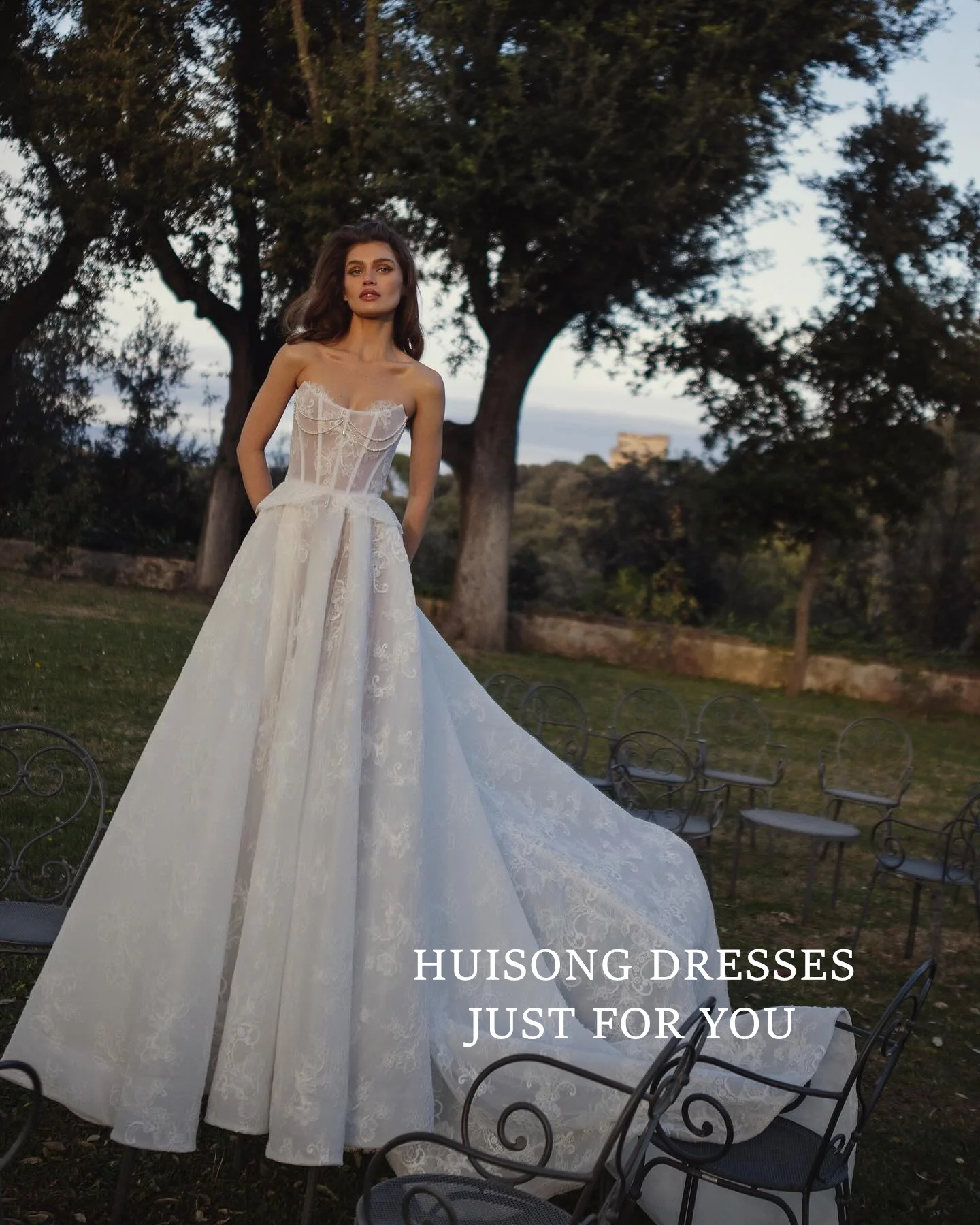 

HUISONG Customized свадебное платье Boho Wedding Dresses Sweetheart Sleeveless A-Line Beach Bridal Gown שמלת