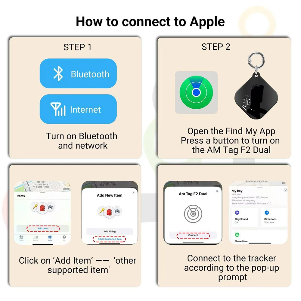 Confezione da 1/4 Nuovo localizzatore intelligente GPS Bluetooth adatto per ricerca e localizzatore di sistemi Android e Apple per prevenire la perdita di etichette aeronautiche