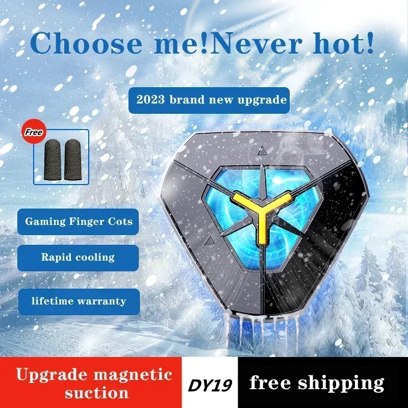 

DY19 Mobile Phone Magnetic Semiconductor Fast Cooling Fan Radiator for PUBG Game Cooler for IOS Android Universal Cool Heat Sink